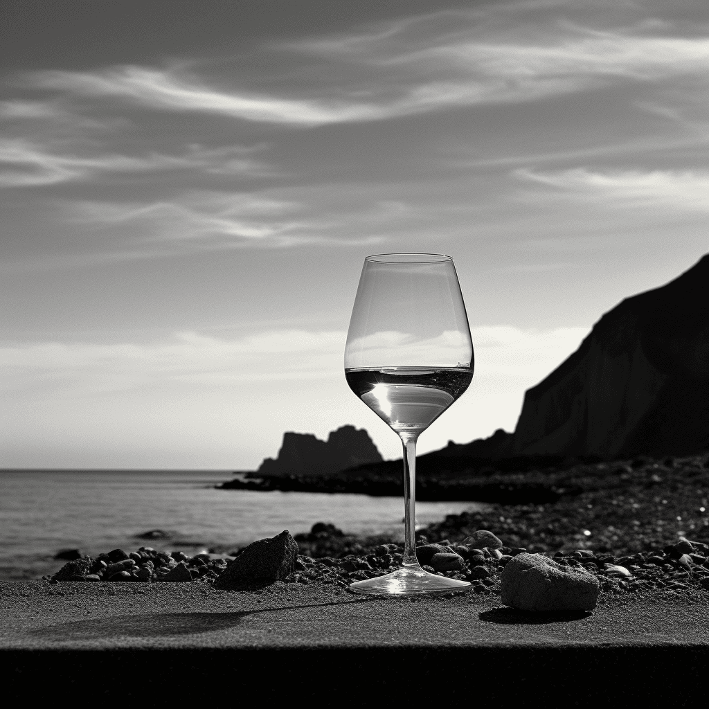 Vue du dessus d'une bouteille de vin naturel
